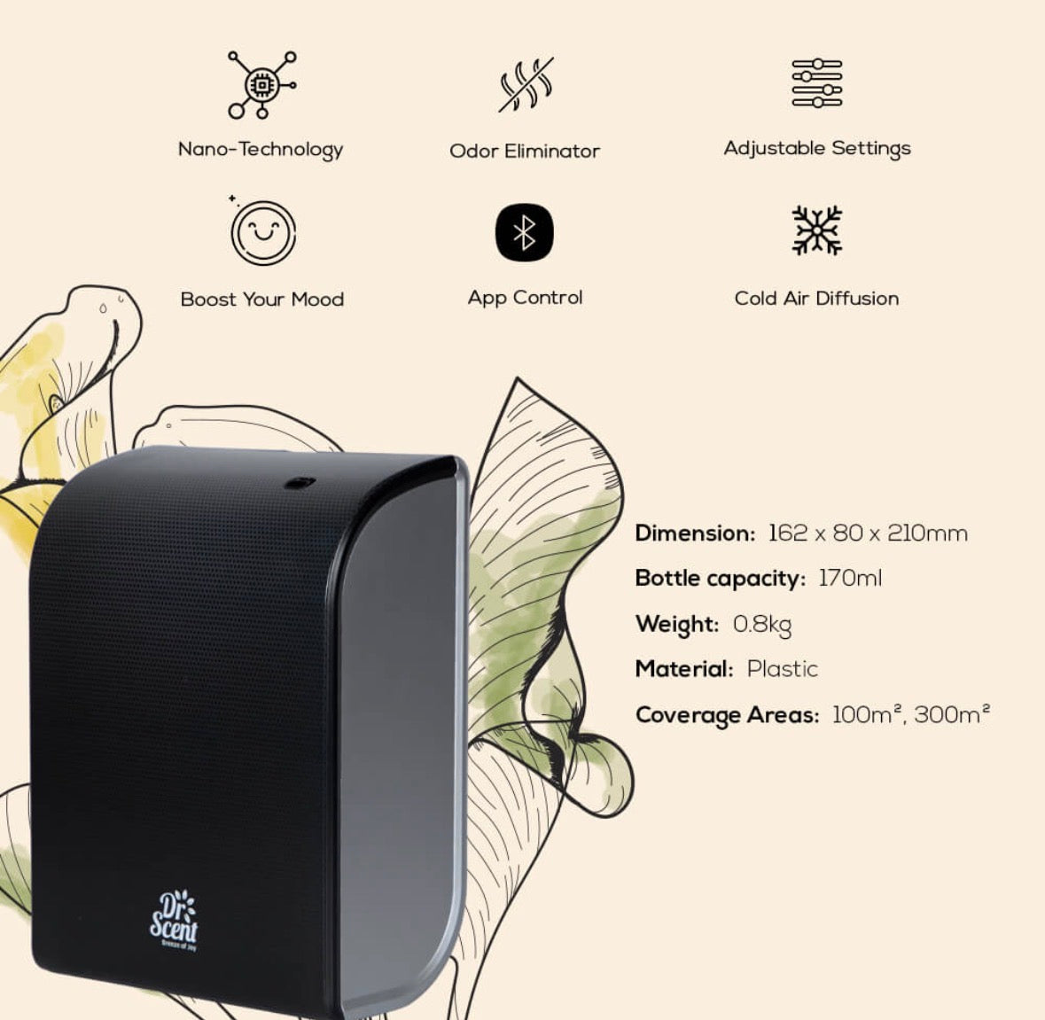Elegante Aromaöl-Diffusor Maschine